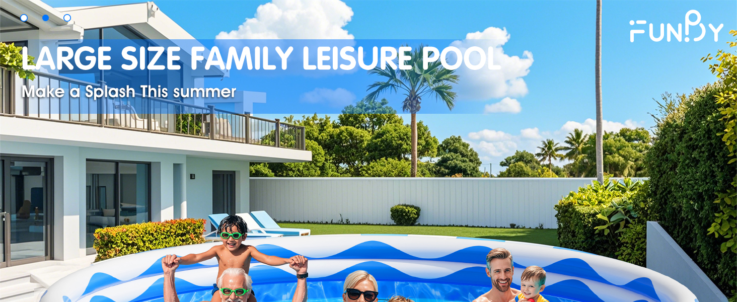  Double Rings Inflatable Above Ground Pool 