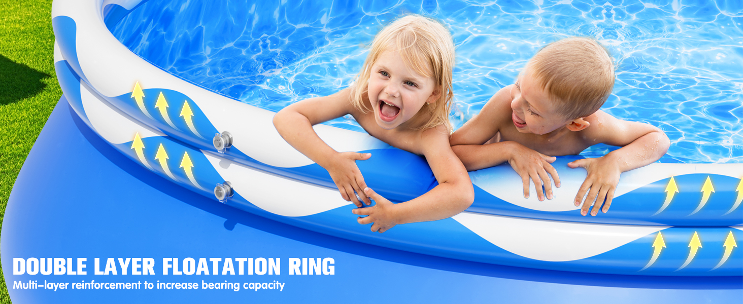Double Rings Inflatable Above Ground Pool