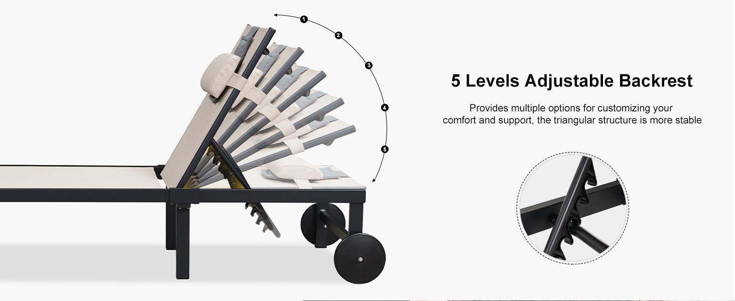 patio chaise lounge, lounge chair, sunbathing lounge chair, tanning lounge chair