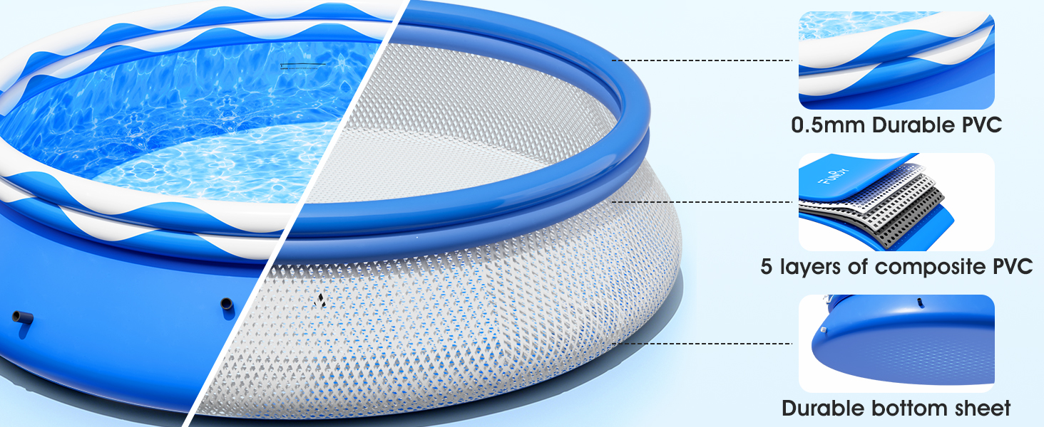 Double Rings Inflatable Above Ground Pool